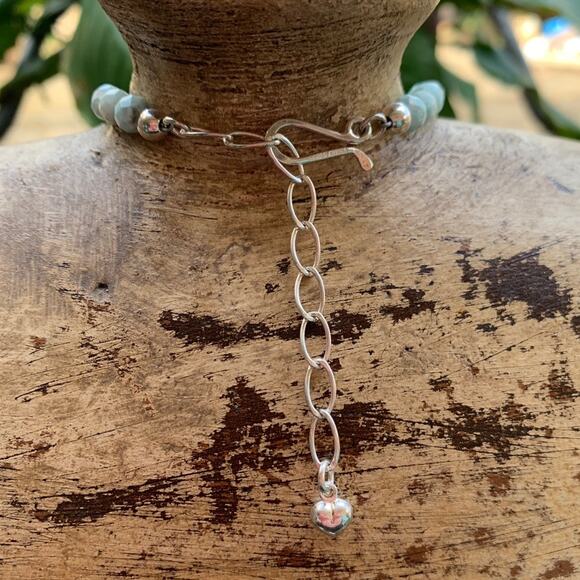 Vintage Sterling Silver, Calcite and Howlite Necklace by Jay King of Mine Finds - Picture 5 of 5